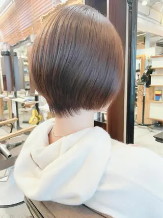 ショート カラー パーマ ショートボブ縮毛矯正 髪質改善のプロ山道潤のヘアスタイル