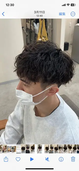 ショート パーマ メンズ カラー クセを最大限に活かす メンズパーマ奈良大祐のヘアスタイル