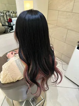 ロング カラー タイトボブ個性派カラ ーAKANEのヘアスタイル