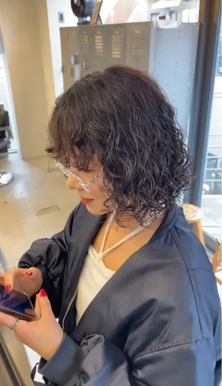 ミディアム パーマ ヘアアレンジ fifth 武正 琉生のヘアスタイル