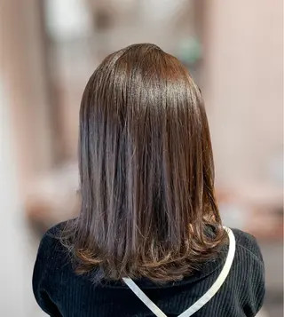 ミディアム カラー GO TODAY SHAiRE SALON 梅田店所属・ベージュカラー/ボブ チャネリングカットのヘアスタイル