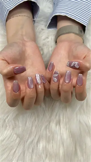 ネイル 🫧‪Yuri🫧 3月予約受付中🌟のネイルデザイン