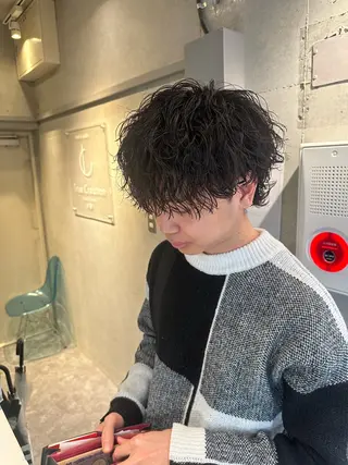 パーマ メンズ 💎メンズカット ／フェザー／細野💎のヘアスタイル