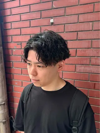 ショート パーマ メンズ 柏メンズカットパーマ NO.1タイチのヘアスタイル