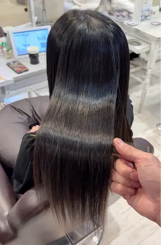 ミディアム 縮毛矯正/ショート/ レイヤー/畑中正敏のヘアスタイル