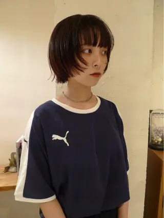 ショート ファッションに 溶け込むstyleのヘアスタイル