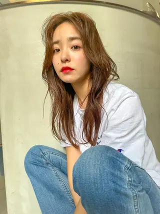 ロング レイヤーカット/艶カ ラー/chihiroのヘアスタイル