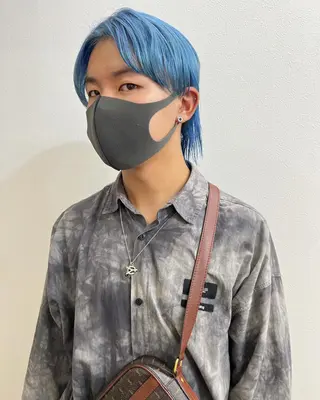 ミディアム カラー パーマ ヘアアレンジ メンズ 【池袋/スパイキー ショート】ⓝⓘⓜⓤのヘアスタイル