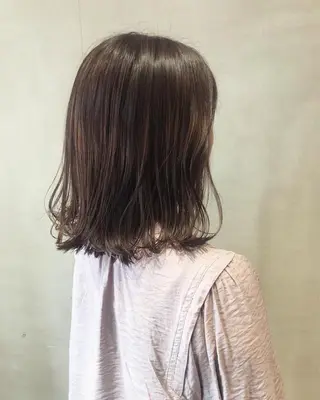 ミディアム カラー ヘアアレンジ 酸性縮毛矯正🧴韓国 レイヤー/髪質改善のヘアスタイル