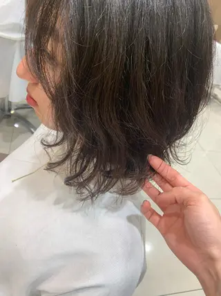 ミディアム パーマ 美髪×縮毛矯正 水上真由美😘のヘアスタイル