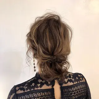 セミロング カラー ヘアアレンジ h a k u 大倉 卓人のヘアスタイル