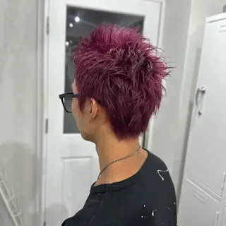 ショート カラー ハイトーン/ウルフ /エクステ/ましろのヘアスタイル