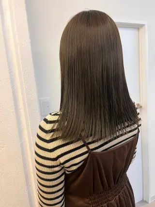 ミディアム カラー レイヤーカット/韓国 ヘア/ honokaのヘアスタイル