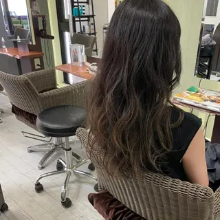 ロング カラー ママ美容師 ＊ヒマワリのヘアスタイル