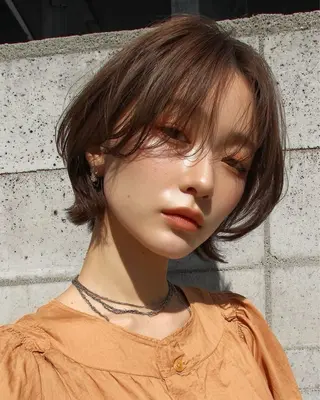 ショート 伶風/ボブ/ ヘーゼルベージュのヘアスタイル