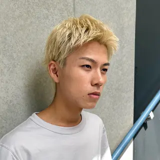 ショート メンズ 🔥メンズ特化🔥 ハイトーン/RUKIのヘアスタイル