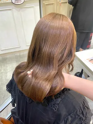 ミディアム カラー ハイトーンカラー/ 長さだし🐇きょうかのヘアスタイル