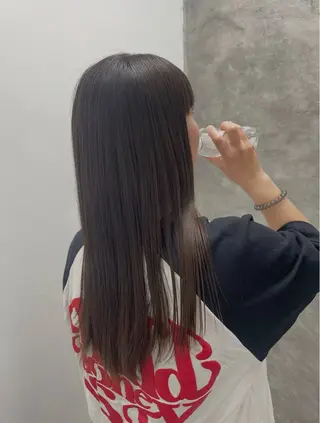 ロング 酸性ストレート/ ボブ/暖色/リコのヘアスタイル