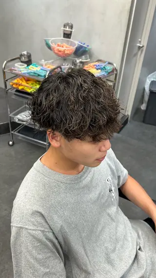 パーマ メンズ 藤平海音/fifth PARKのヘアスタイル