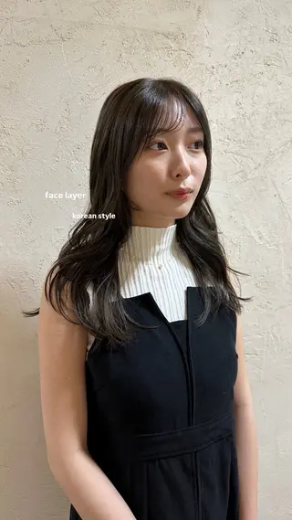 ロング カラー v-lab studio所属・韓国レイヤーカット/ 艶カラー/ noaのヘアスタイル