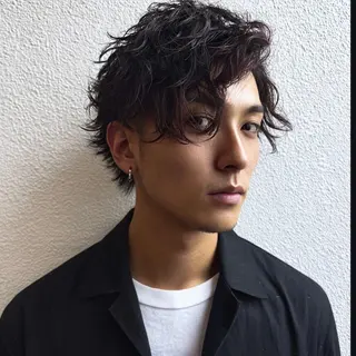 メンズ 柏/シャドウパーマ/ ナチュラル/颯寿のヘアスタイル