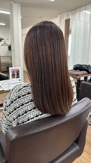 セミロング カラー トリント蘇我所属・福島 ユウタのヘアスタイル