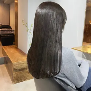 セミロング カラー akane/ベージュ /オリーブ/ブラウンのヘアスタイル