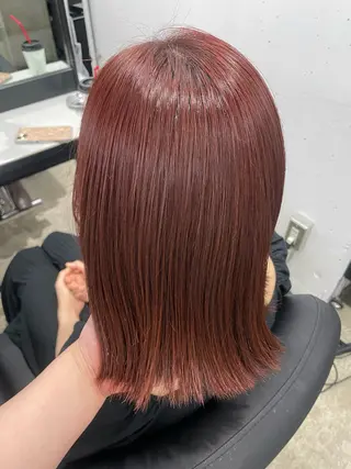 ミディアム カラー レイヤーカット/ 縮毛矯正/ミサキ💐のヘアスタイル