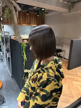 ミディアム レイヤーブリーチ特化 ホワイト専門/岸のヘアスタイル