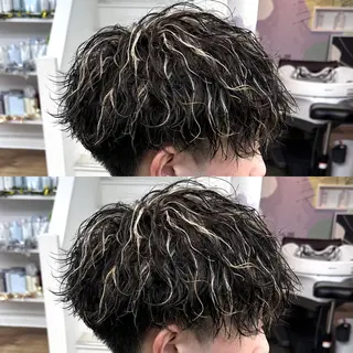 ミディアム カラー パーマ メンズ メンズ特化✂️ 小枝 優生のヘアスタイル