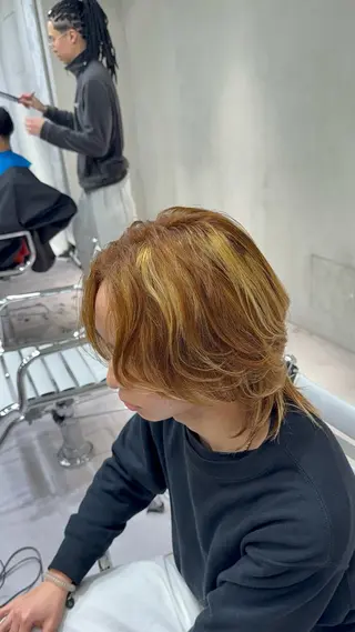 ミディアム カラー メンズ MEN’S SALON HAVANA所属・渋谷/海外風/パーマ /フェード/千尋のヘアスタイル