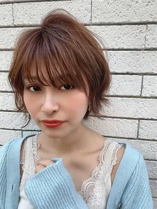 ショート カラー 仙台Ｉ韓国レイヤー Ｉ髪質改善Ｉ伊藤拓海のヘアスタイル