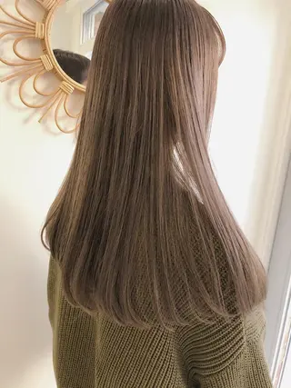 ロング カラー 顔周りレイヤー/韓国 ブリーチminamiのヘアスタイル