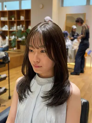 ミディアム カラー 縮毛矯正/レイヤー 🌙ひかるのヘアスタイル