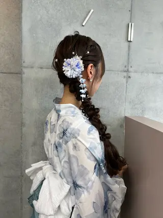 ロング ヘアアレンジ カコ/レイヤーカット ヘアアレンジのヘアスタイル