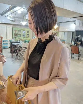 ショート カラー ヘアアレンジ 南堀江 möwen ( メーヴェ )所属・mowen RUIのヘアスタイル