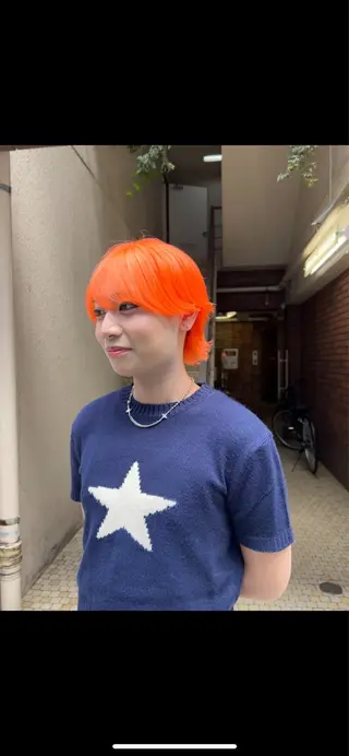 ショート カラー メンズ 暖色カラー/ブリーチ /名古屋/かのんのヘアスタイル