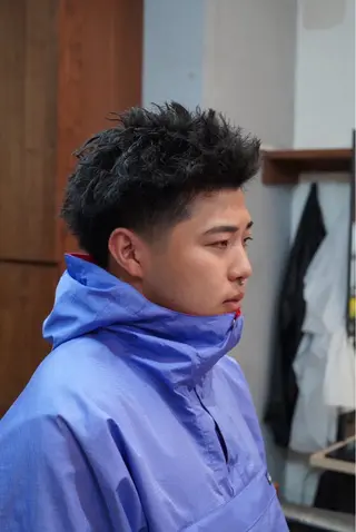 ショート パーマ メンズ IRIE HAIR DESIGN所属・ホンマハルヤ/ パーマ・カラーのヘアスタイル