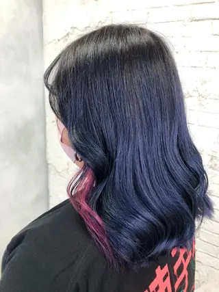 セミロング カラー 艶ハイトーン👑♡ NATSUKIのヘアスタイル