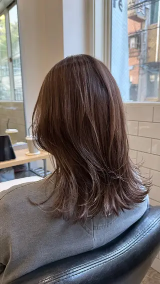 ミディアム バレイヤージュモデル 募集👒ヨンスクのヘアスタイル