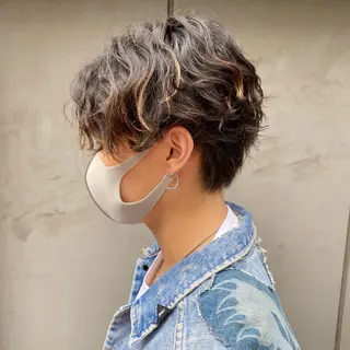 カラー パーマ メンズ 【渋谷メンズ特化】 🔥BLUCK🔥のヘアスタイル