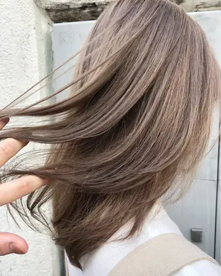 ミディアム カラー ブリーチなし ダブルカラー/ゆなのヘアスタイル