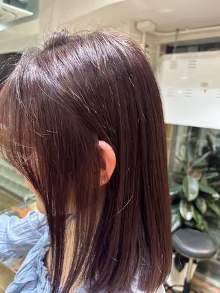 ミディアム カラー カット｜ハイトーン｜ Suzukaのヘアスタイル