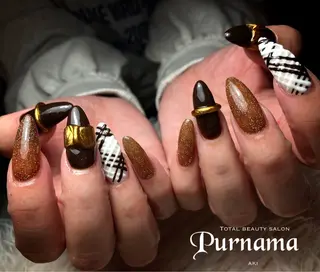ネイル Purnama(ﾌﾟﾙﾅﾓ)所属・Purnama あきのネイルデザイン