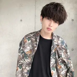 ショート カラー メンズ 横浜メンズパーマ🔥 大野賢人のヘアスタイル