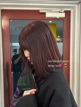 ミディアム カラー cipre あゆみのヘアスタイル