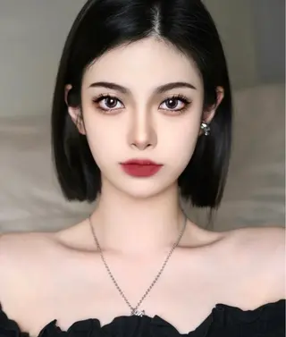 ショート カラー ヘアアレンジ ‎🤍韓国ボブ/ 縮毛矯正🪽‪ひかりのヘアスタイル