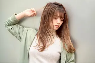 セミロング カラー パーマ ヘアアレンジ olga所属・松尾謙佑【ハイライト LEDエクステ】のヘアスタイル