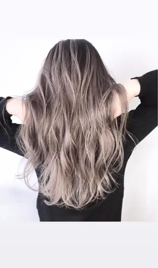 セミロング カラー 阿見 大成のヘアスタイル