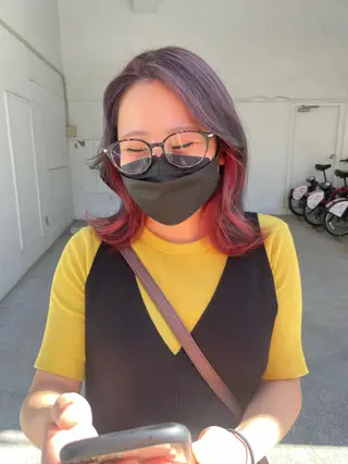 ミディアム カラー 高橋 みく/ minim 暖色のヘアスタイル